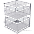 Square rotating two-layer storage box mesh metal